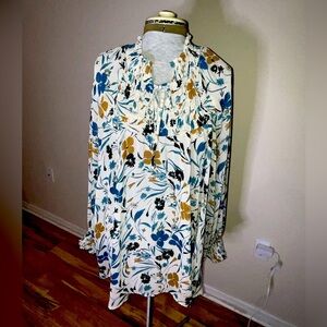 Style & Co Long-Sleeved, Office Attire, Business Casual, Sheer, Summer,
Size XL